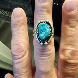 This exquisite antique piece of Native American Navajo jewelry